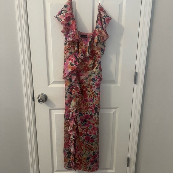 FLORAL PRINT RUFFLED DRESS - Picture 3 of 9